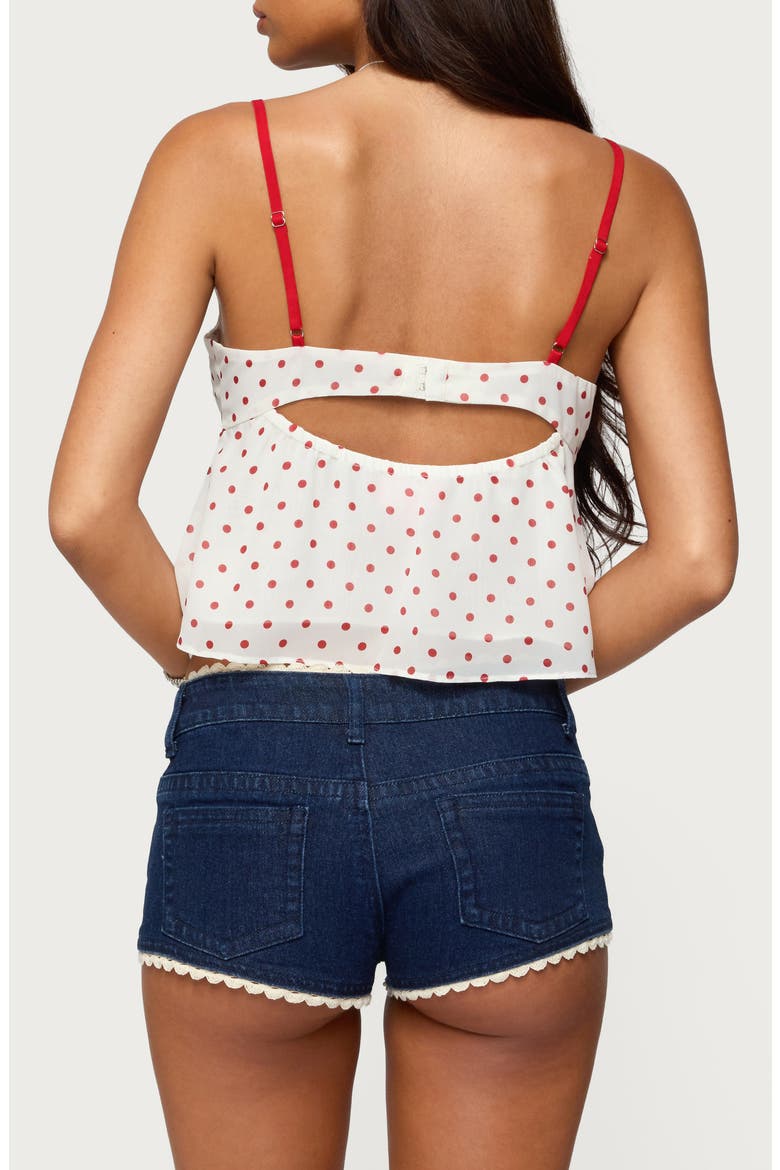 Contrast Dot Camisole, Alternate, color, CREAM-AND-RED