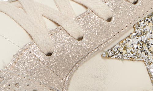 Golden Goose Mid Star Sneaker In White/platinum/leo