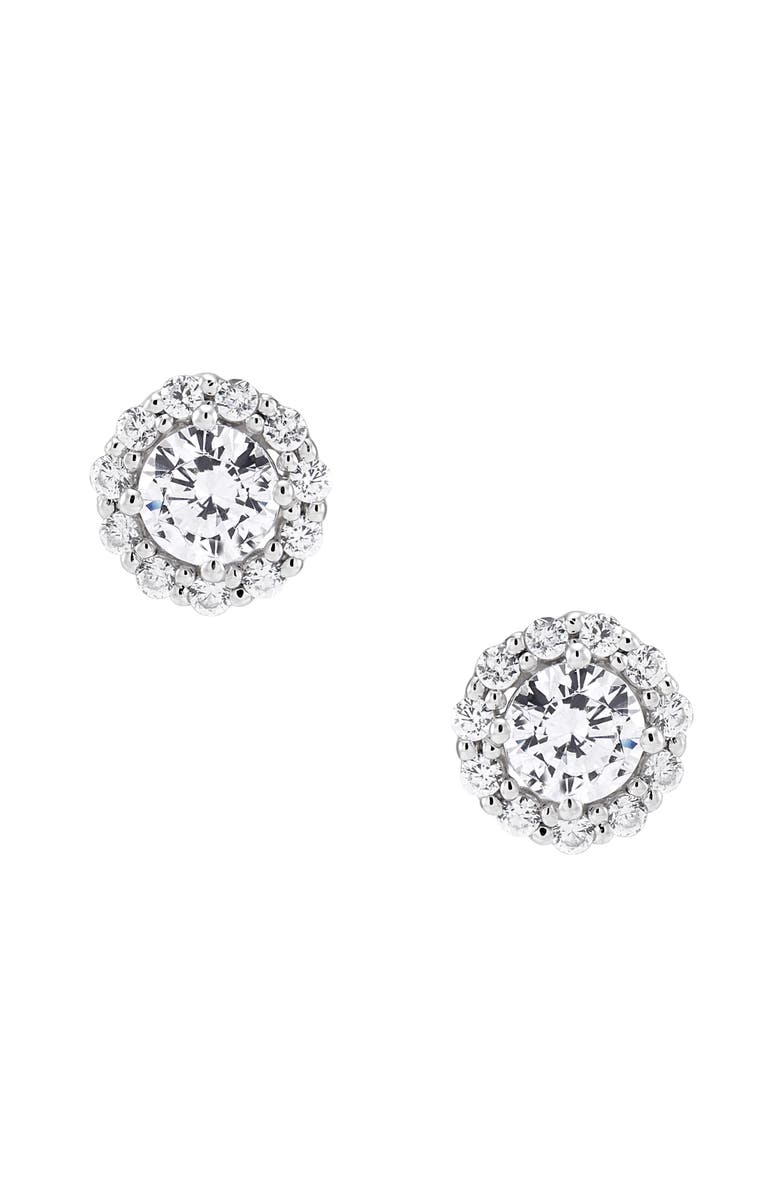 Frankie & Zoe Lab Grown Diamond Stud Earrings, Main, color, White Gold