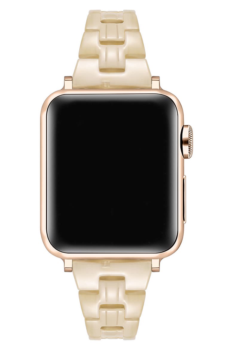 Autumn Resin Apple Watch® Bracelet Watchband, Alternate, color, BEIGE TORTOISE