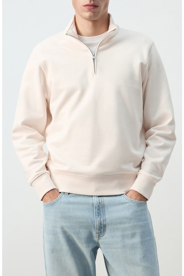 Quarter Zip Pullover, Main, color, ECRU