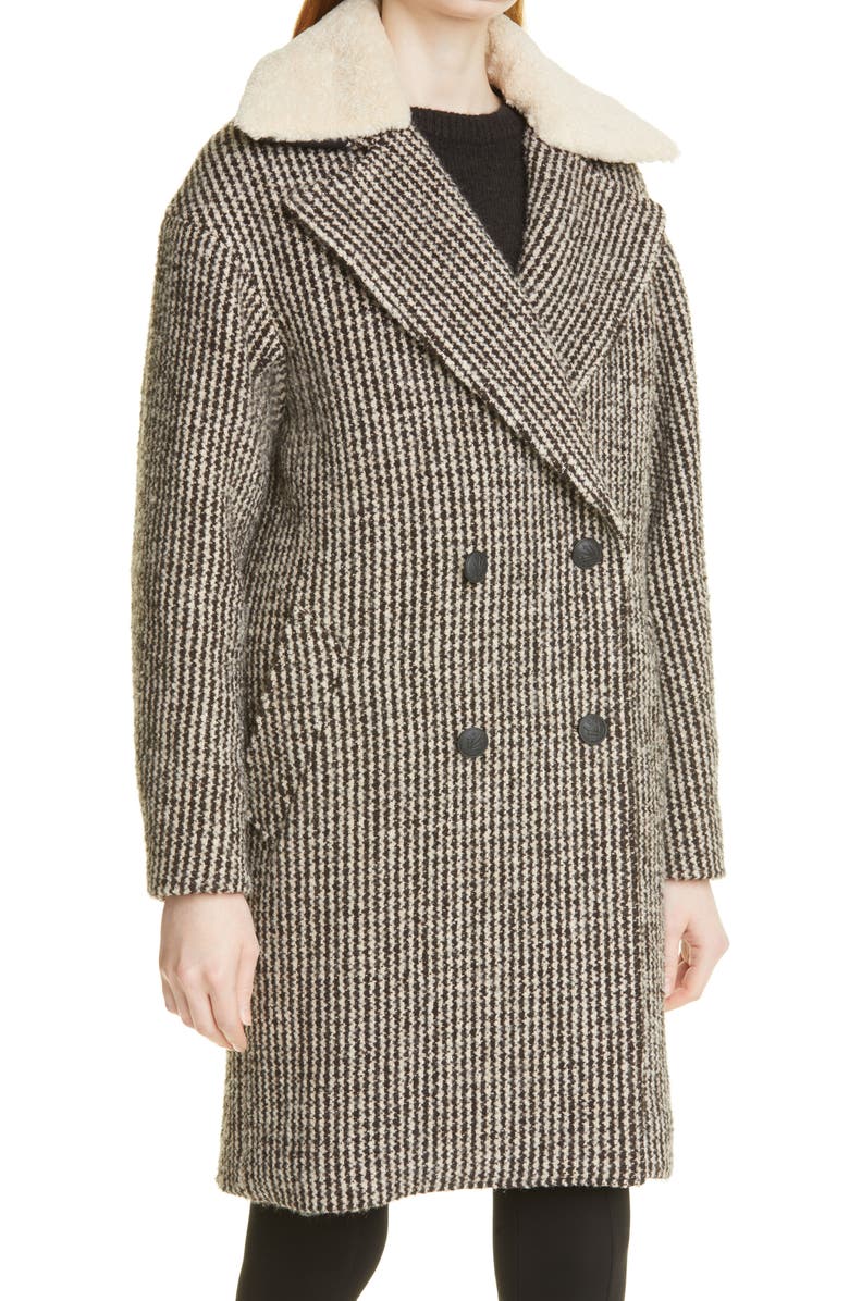 rag & bone Mina Cocoon Plaid Wool Blend Coat, Alternate, color,