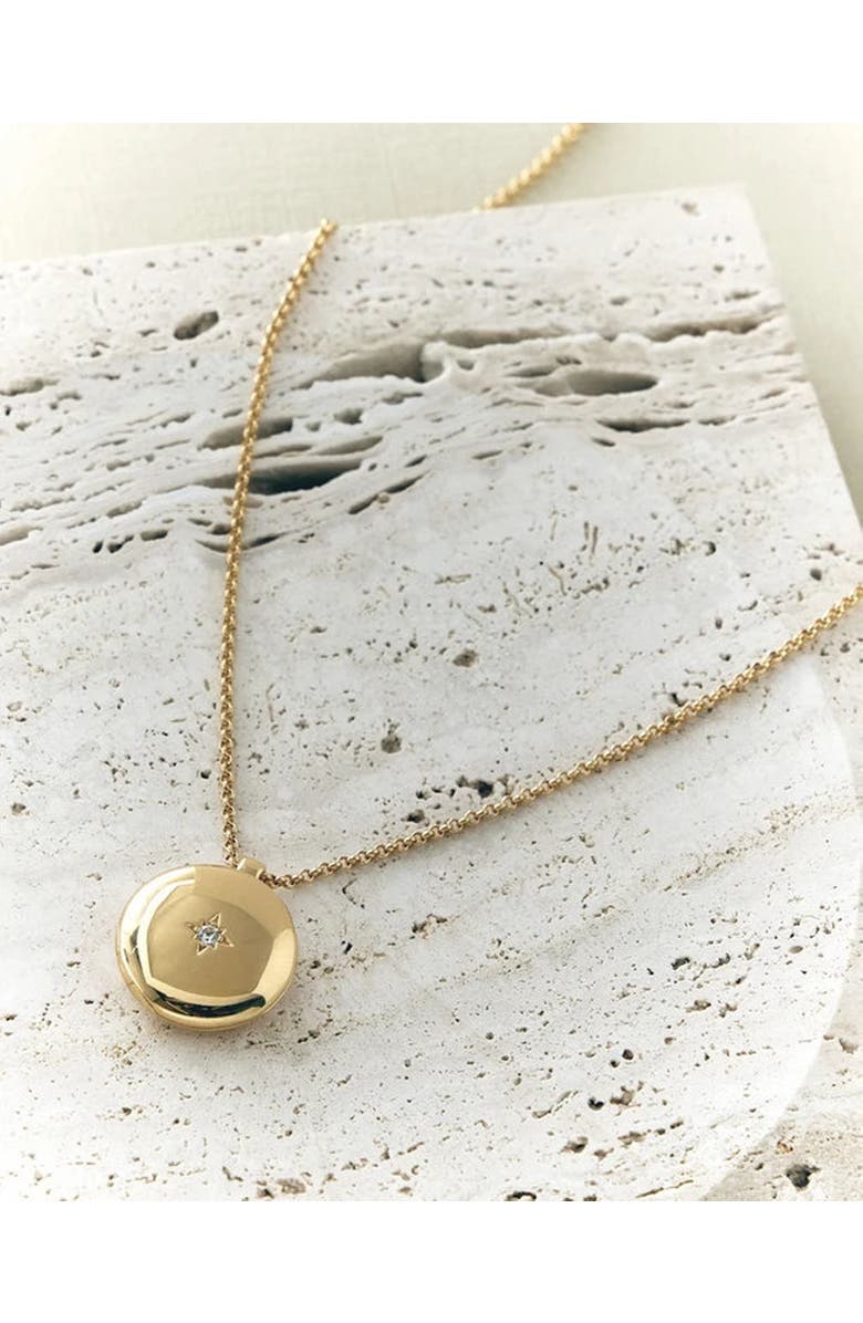 Astley Clarke Gold Biography Medium Locket Necklace, Alternate, color, Gold