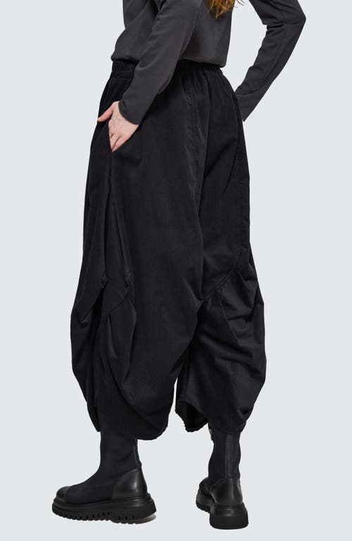 Luukaa Noira Pleated Balloon Pants In Black