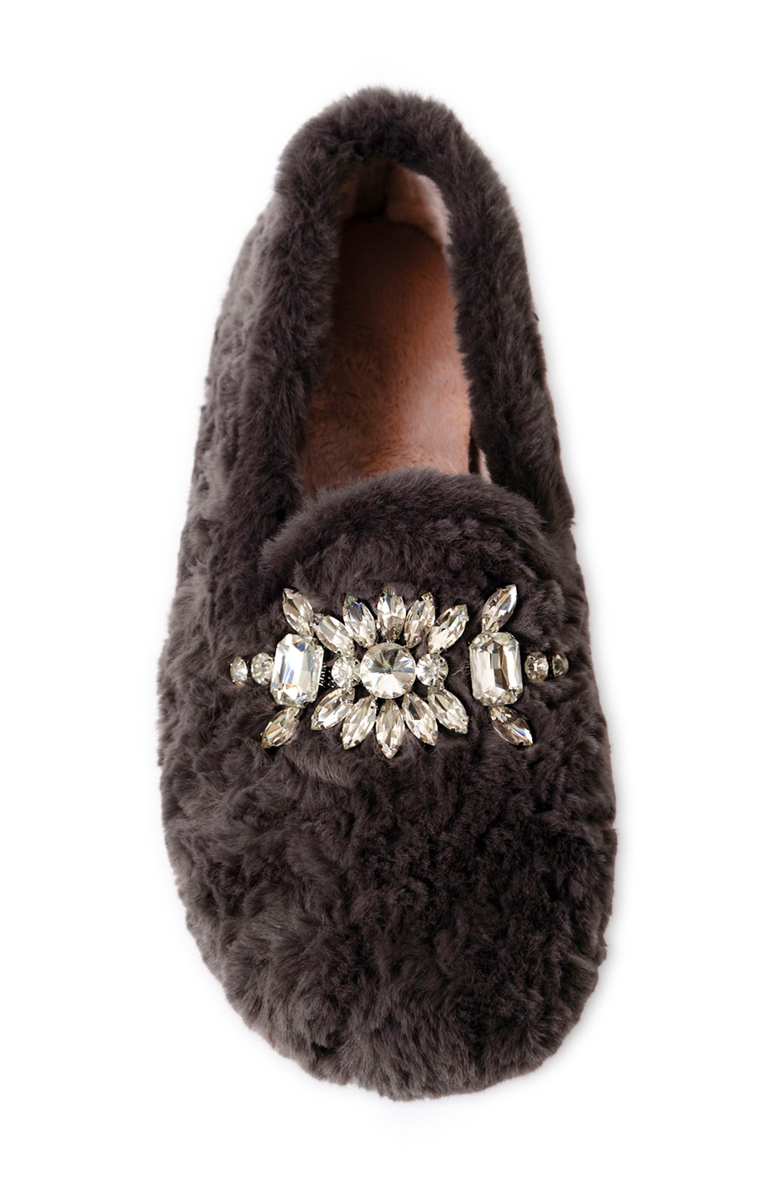 Free People Slumber Party Faux Fur Loafer Slipper, Alternate, color, 