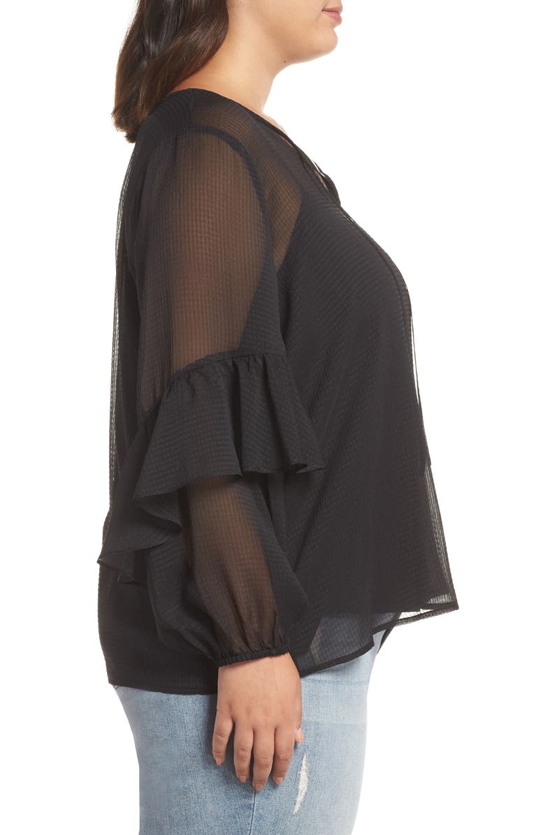 1.STATE Check Tie Neck Blouse, Alternate, color, 