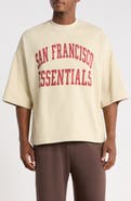 Fear of God Essentials San Francisco 49ers Merch Oversize Cotton Graphic T-Shirt