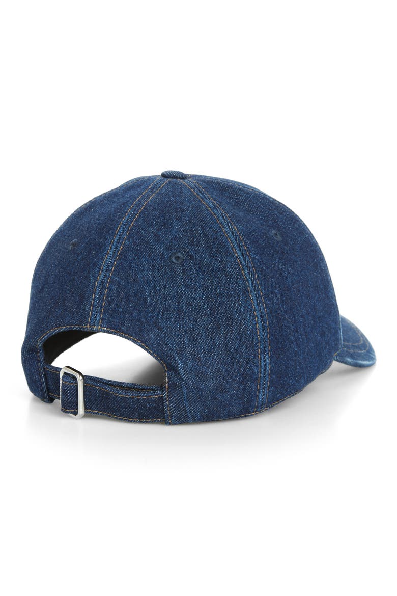 Logo Embroidered Denim Adjustable Baseball Cap, Alternate, color, INDIGO BLUE