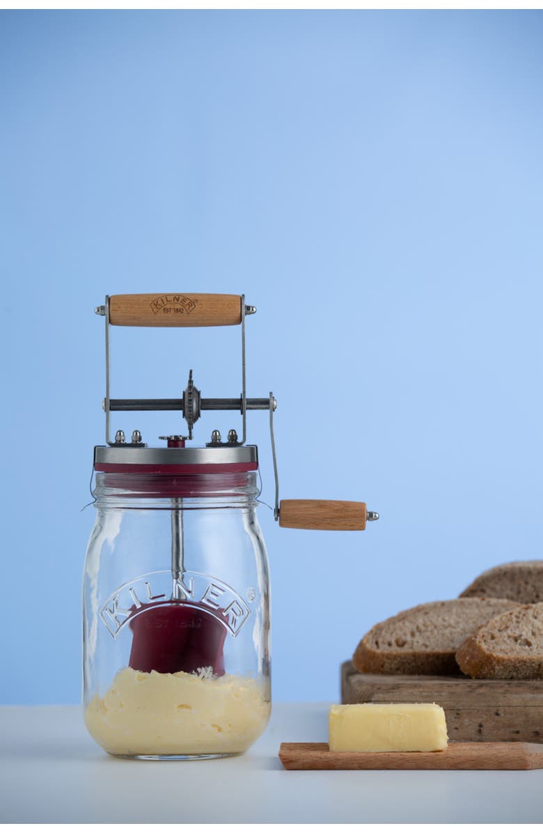 Kilner Scratch Cooking Butter Churner, Alternate, color, Clear