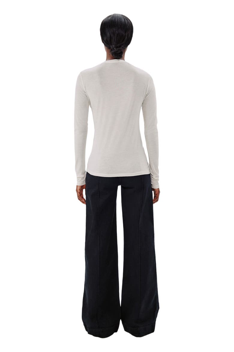 LONG BALLET SCOOP TEE, Alternate, color, VANILLA