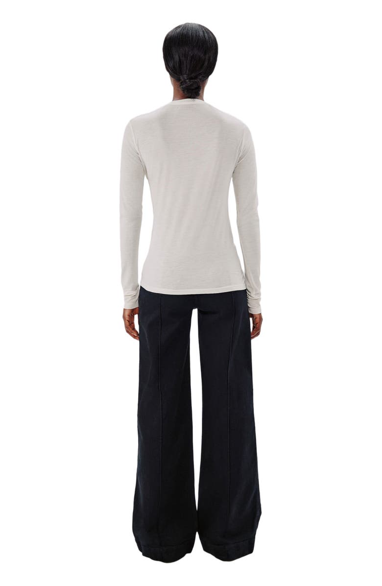 Another Tomorrow LONG BALLET SCOOP TEE, Alternate, color, Vanilla