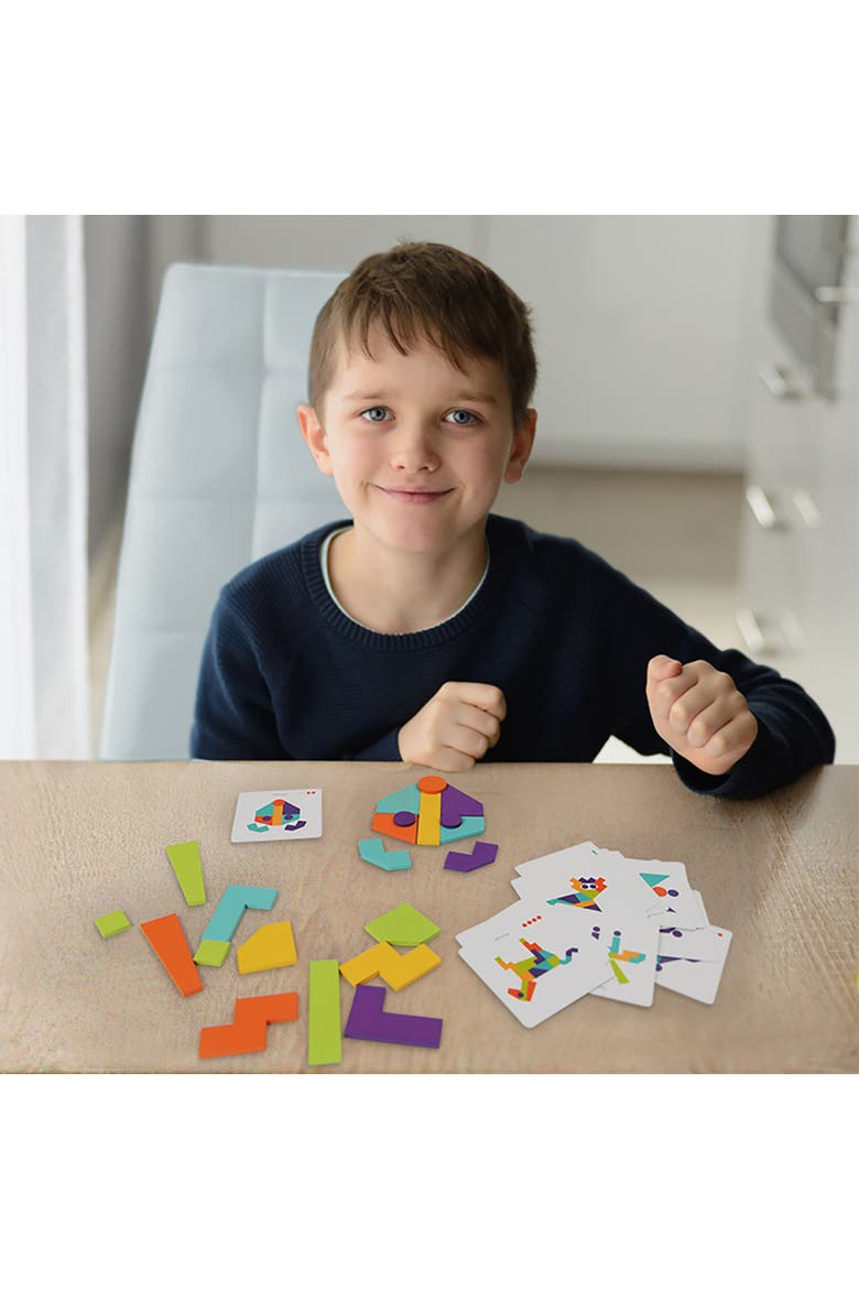 Wooden Geometric Imagination Puzzle, Alternate, color, Multicolored