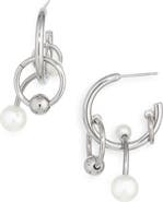 Justine Clenquet Chase Hoop Charm Earrings