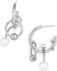 Justine Clenquet Chase Hoop Charm Earrings