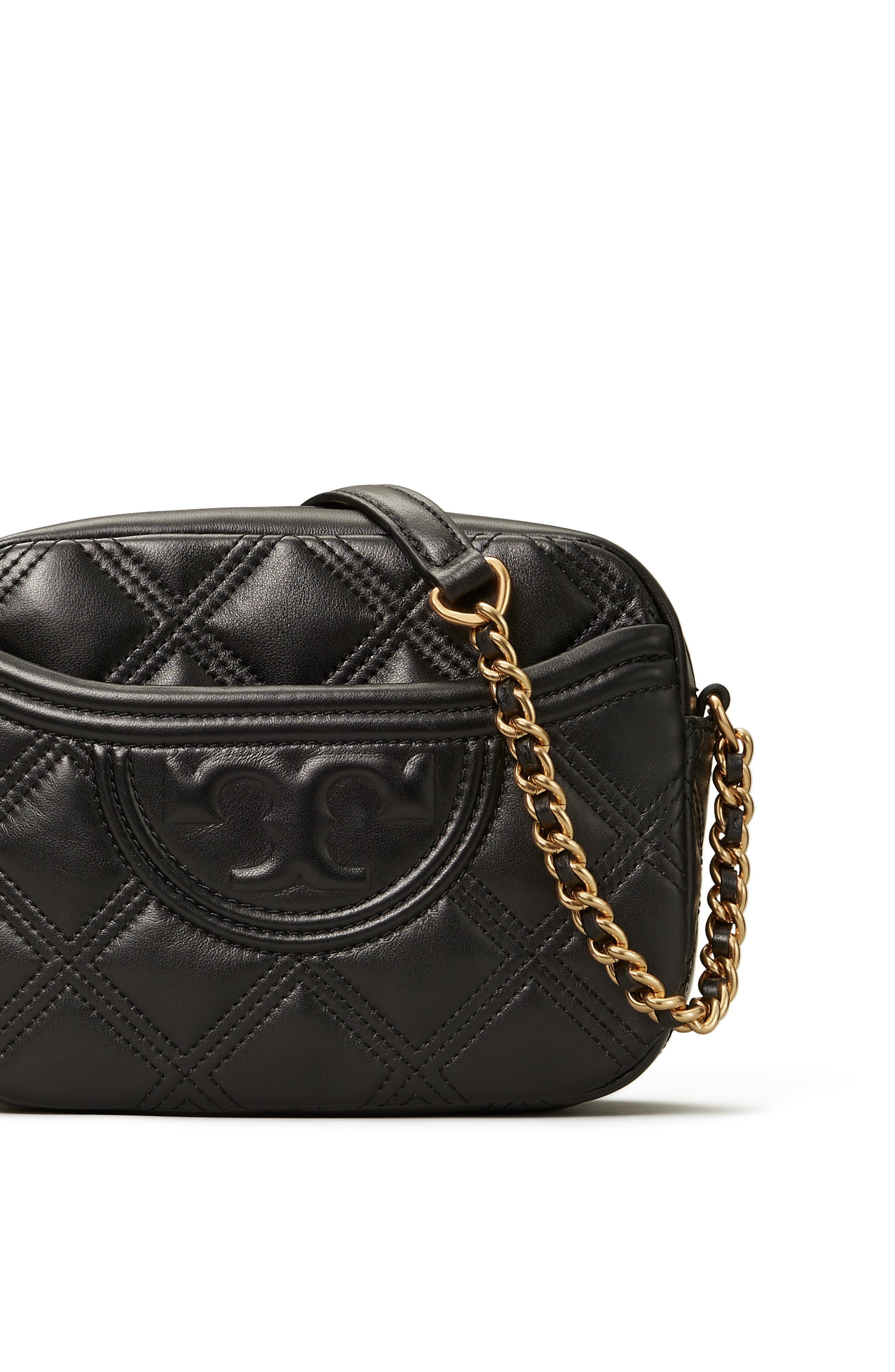 Tory Burch Fleming Quilted Leather Camera Bag, Alternate, color, 