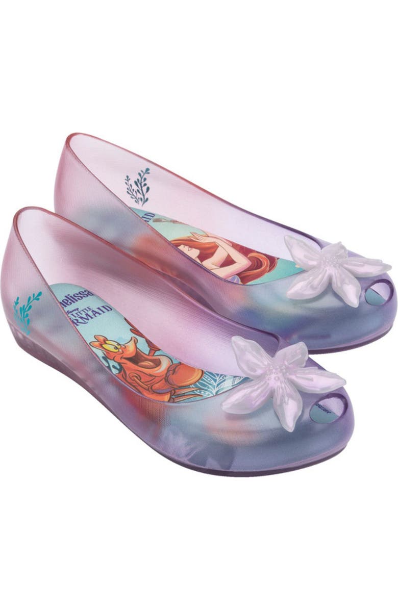 Mini Melissa x Disney<sup>®</sup> The Little Mermaid Mini Ultragirl Flat, Main, color,