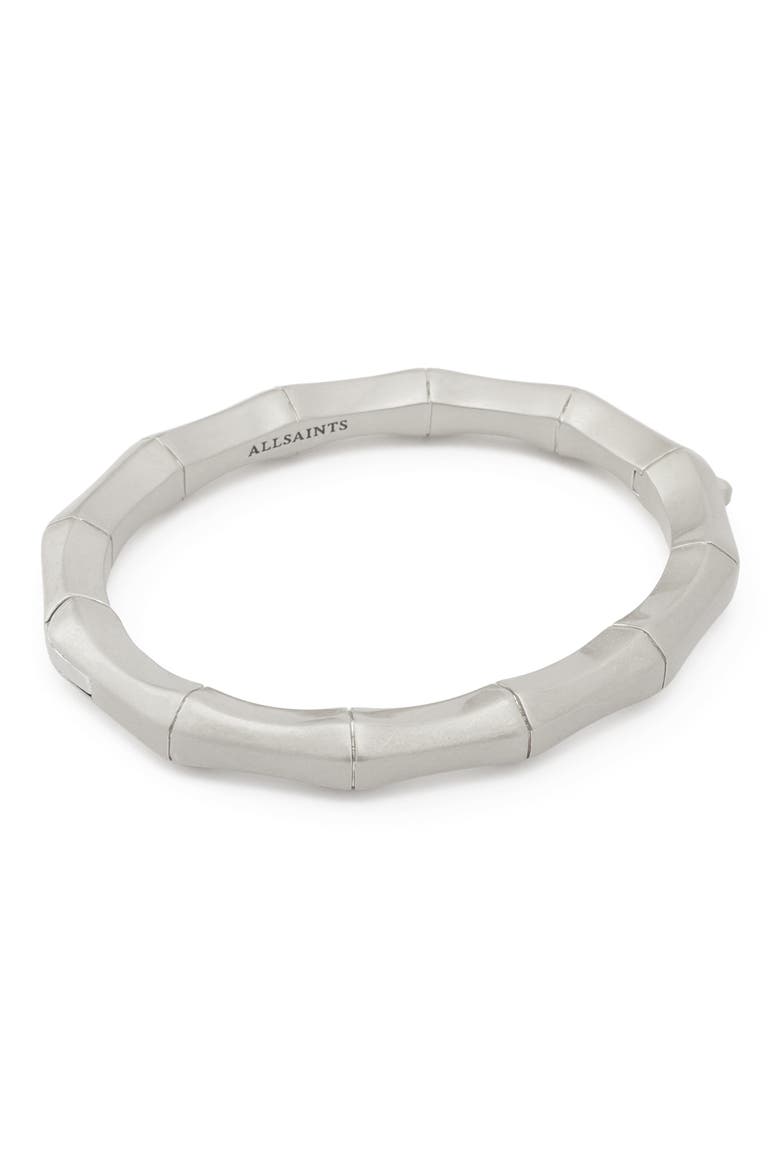 Angular Hinged Bangle, Main, color, WARM SILVER