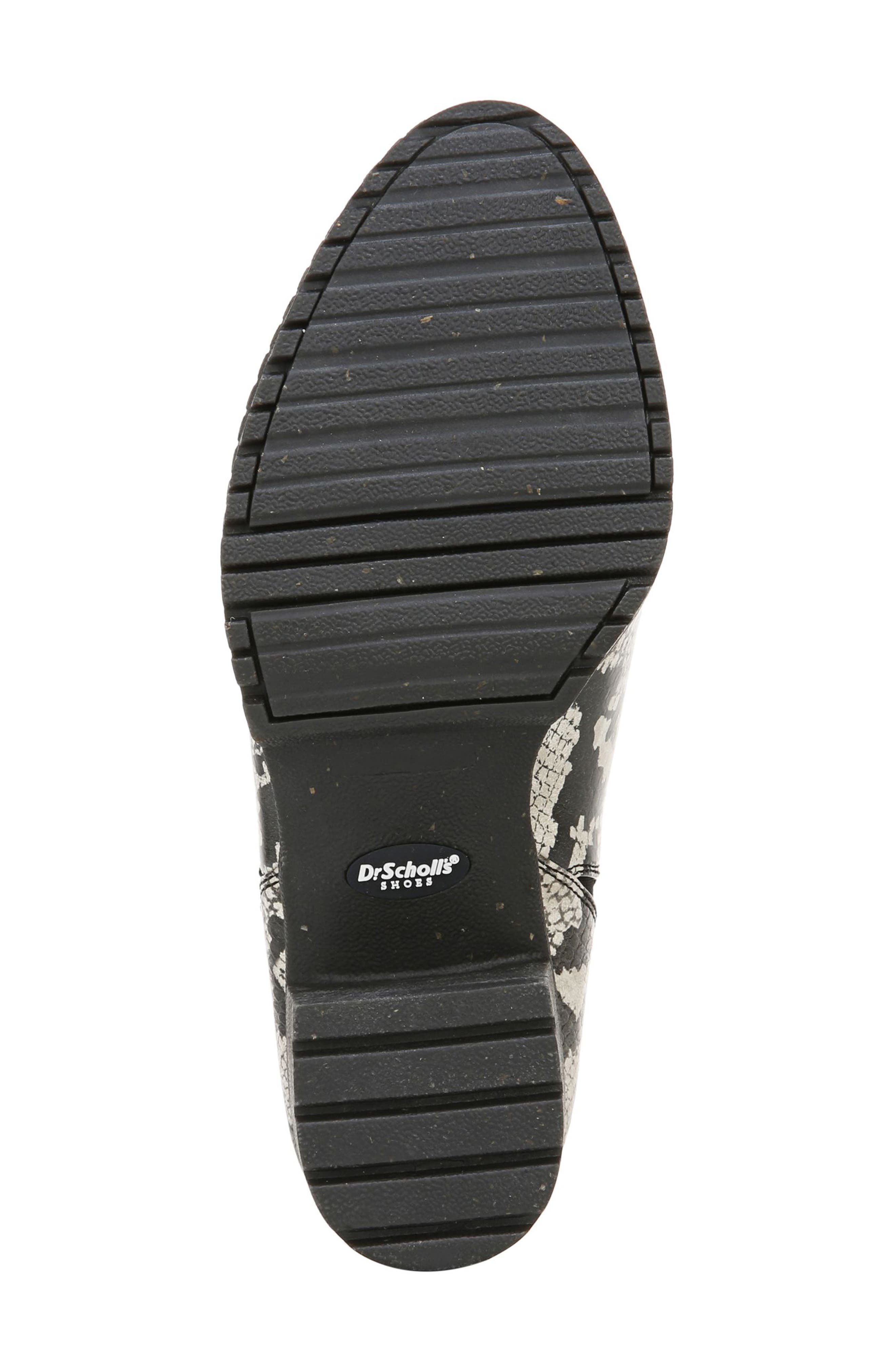 Original Collection 'London' Block Heel Bootie, Alternate, color, BLACK/ WHITE FAUX LEATHER