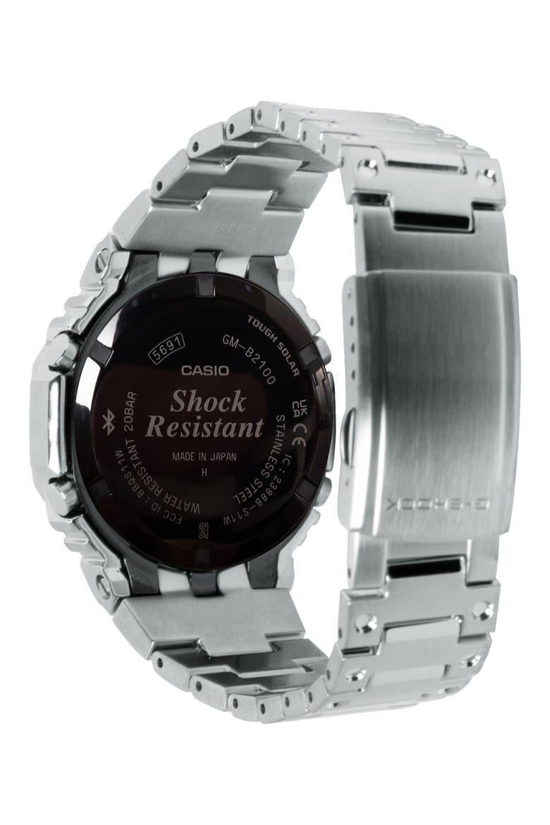 Full Metal GM-B2100SD-1C Solar Analog-Digital Bracelet Watch, 49.8mm x 44.4mm, Alternate, color, SILVER