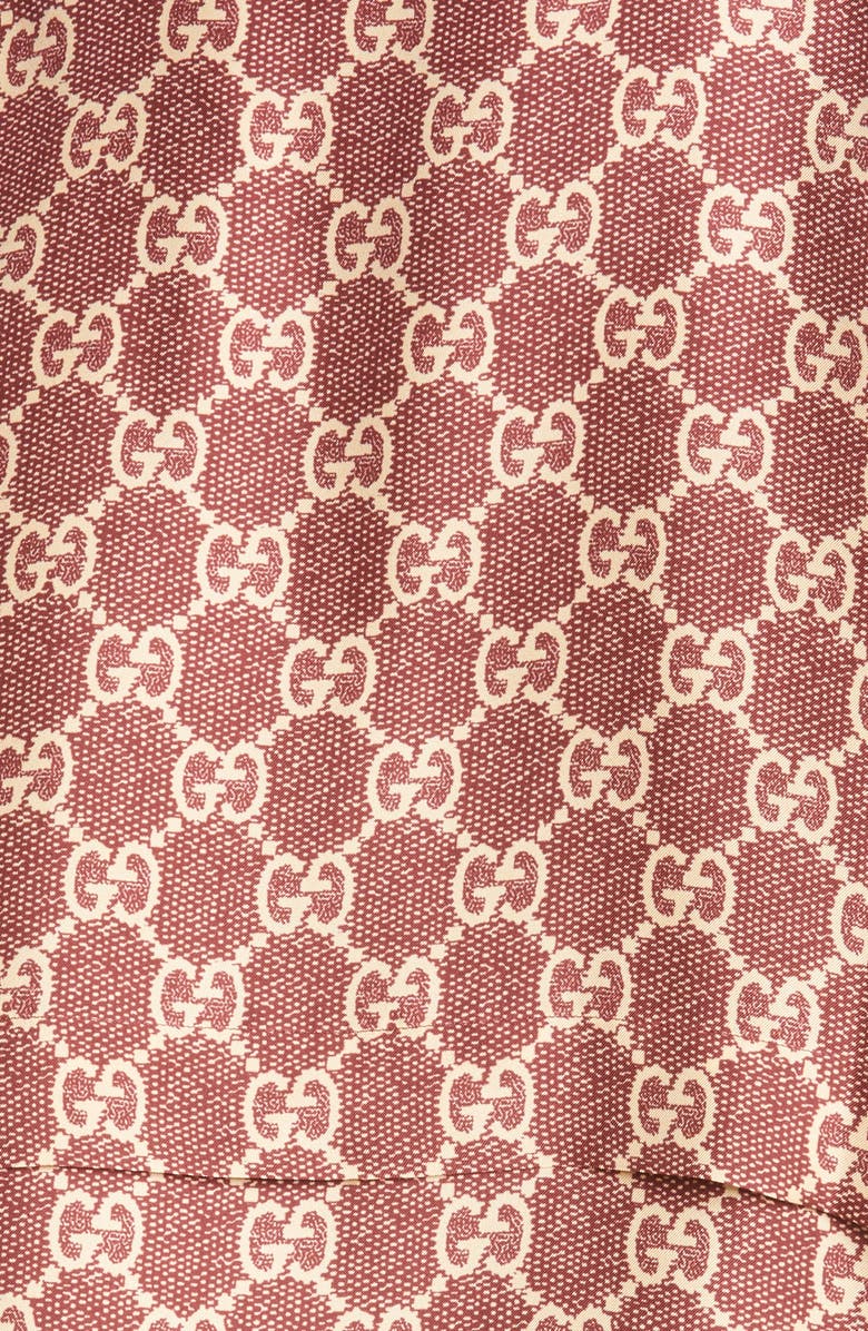 Gucci GG Logo Supreme Print Silk Track Jacket, Alternate, color, 