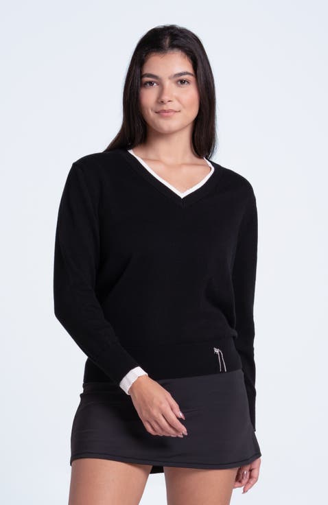 Double V-Neck Sweater