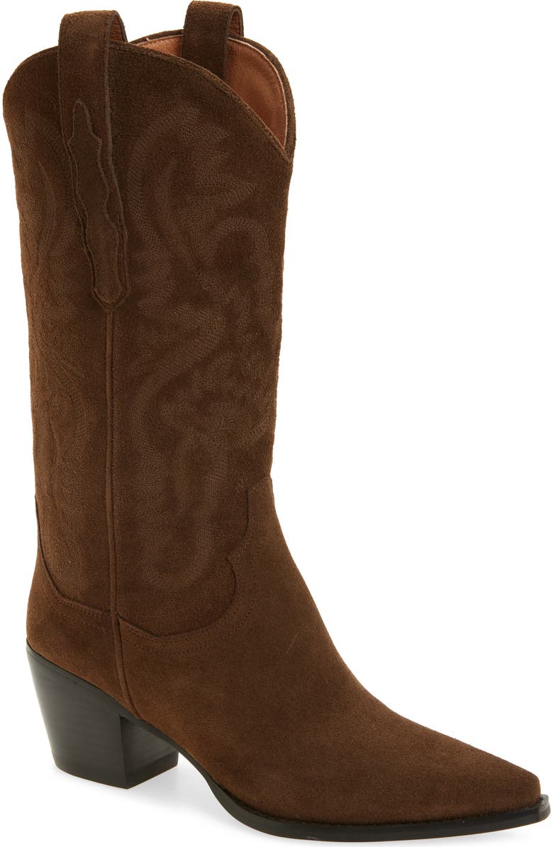 Jeffrey Campbell Dagget Western Boot, Main, color, Brown Suede