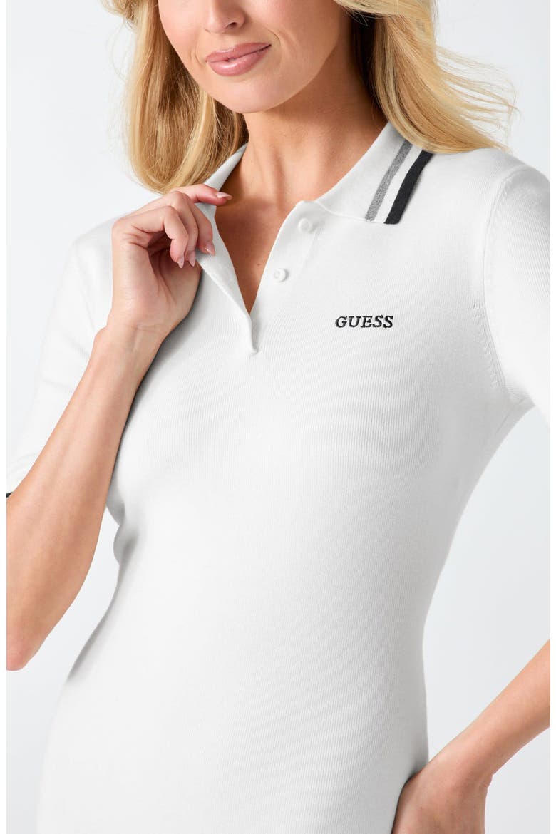 Jasmine Polo Sweater Minidress, Alternate, color, WHITE