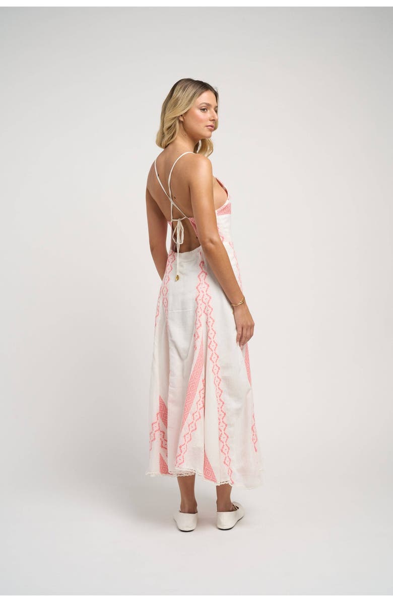 GUADALUPE DESIGN Filomena Linen Dress, Alternate, color, Pink