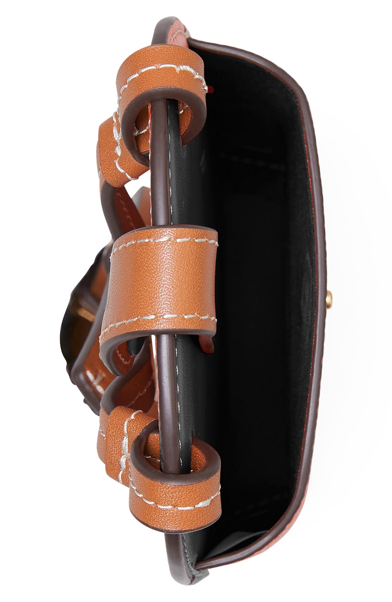 Tory Burch Perry Bombé Leather Phone Crossbody Bag, Alternate, color, 