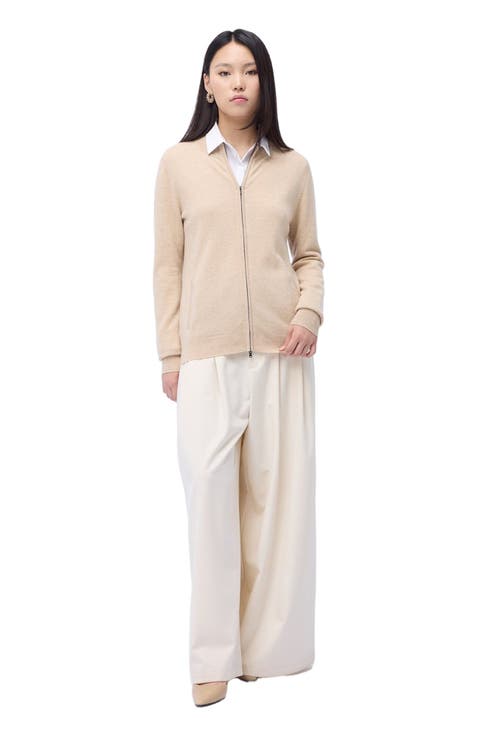 Full-Zip Cashmere Cardigan