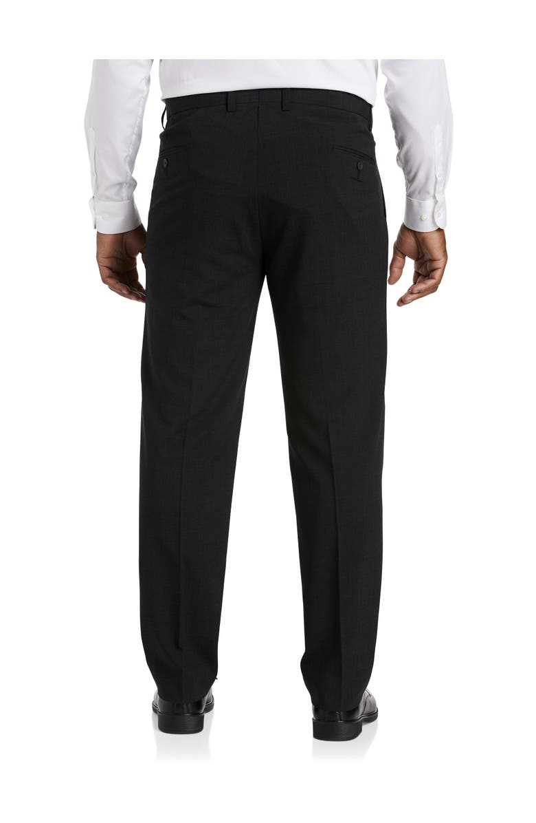 Oak Hill by DXL Big & Tall Perfect Fit Waist-Relaxer Pleated Suit Pants, Alternate, color, Charcoal
