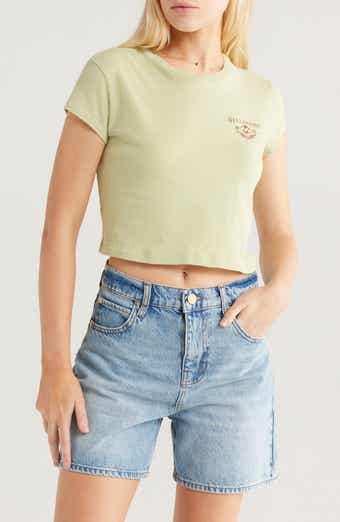 Billabong The Original Vibes Cotton Crop Graphic T-Shirt