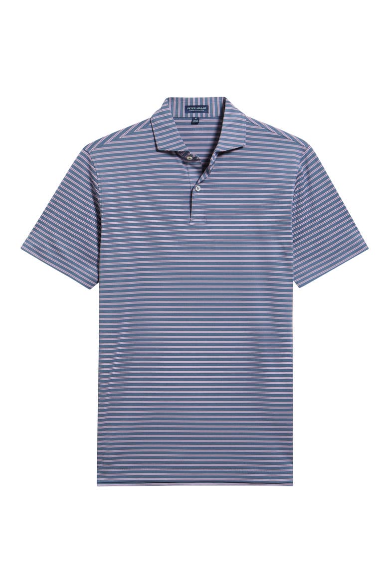 Crown Crafted Beam Performance Striped Polo, Alternate, color, CADET