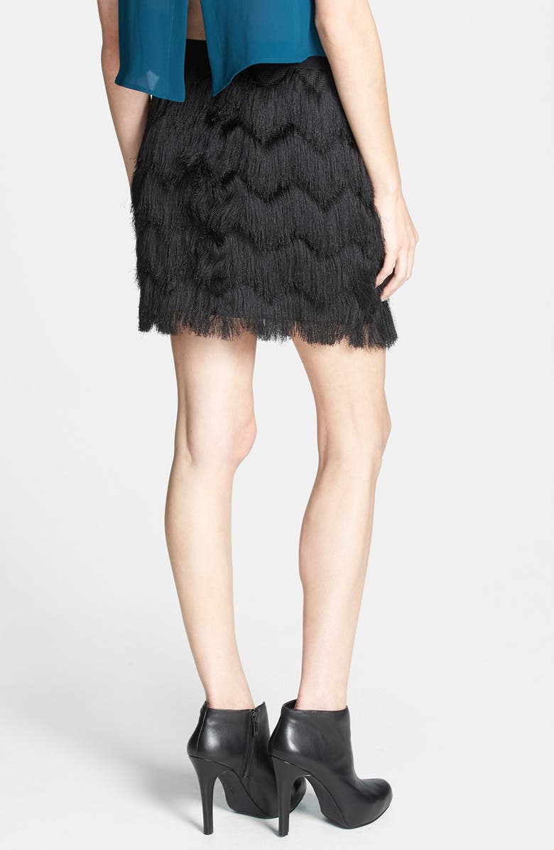 Leith Fringe Miniskirt, Alternate, color,