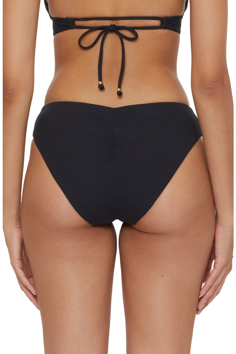 Modern Edge Ribbed Hipster Bikini Bottoms, Alternate, color, BLACK