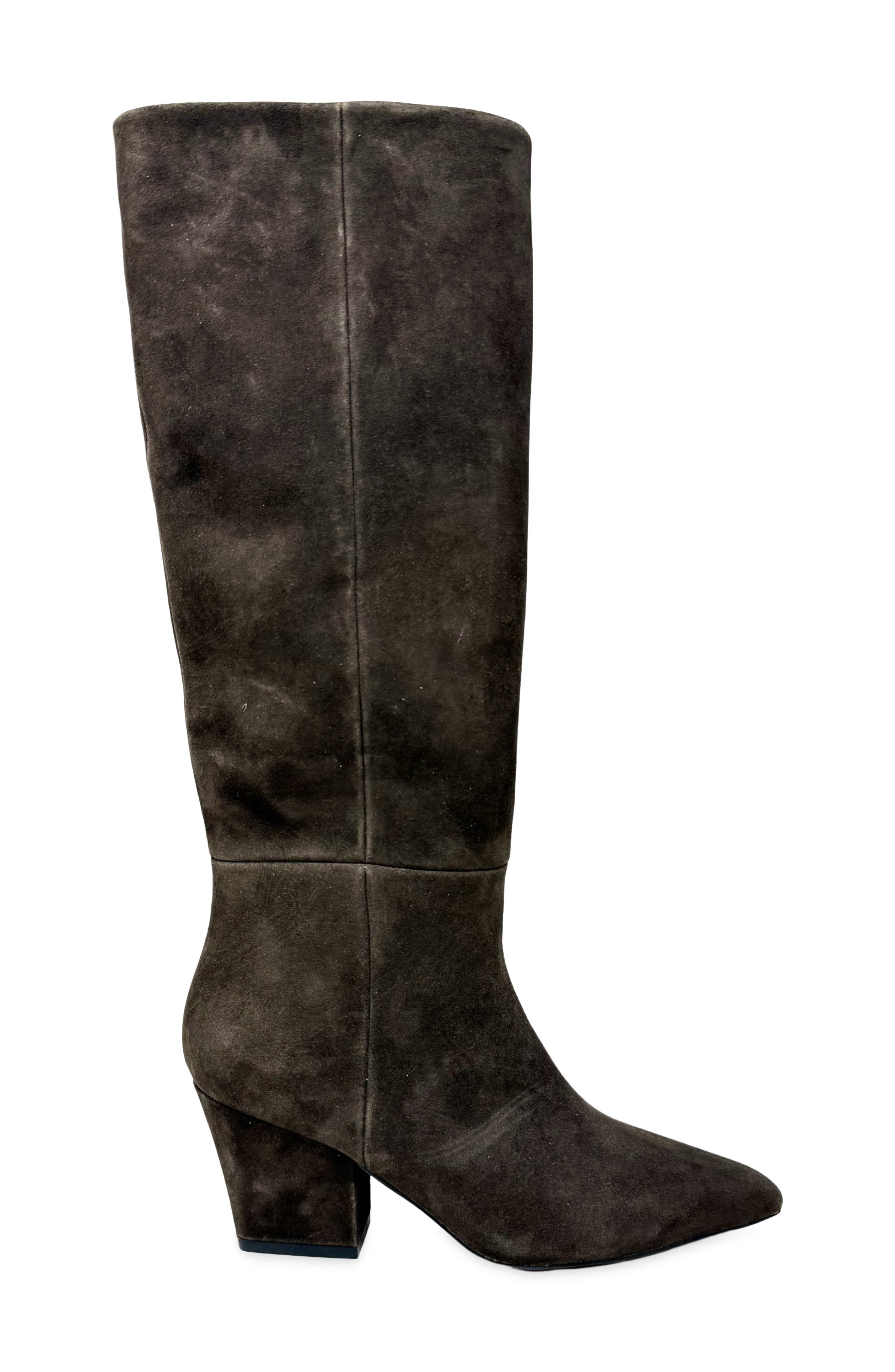 Zelena Suede Knee High Boot, Alternate, color, BROWN SUEDE