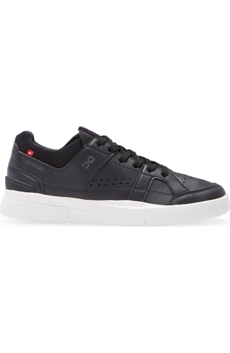 On The ROGER Clubhouse Tennis Sneaker, Alternate, color, Black White