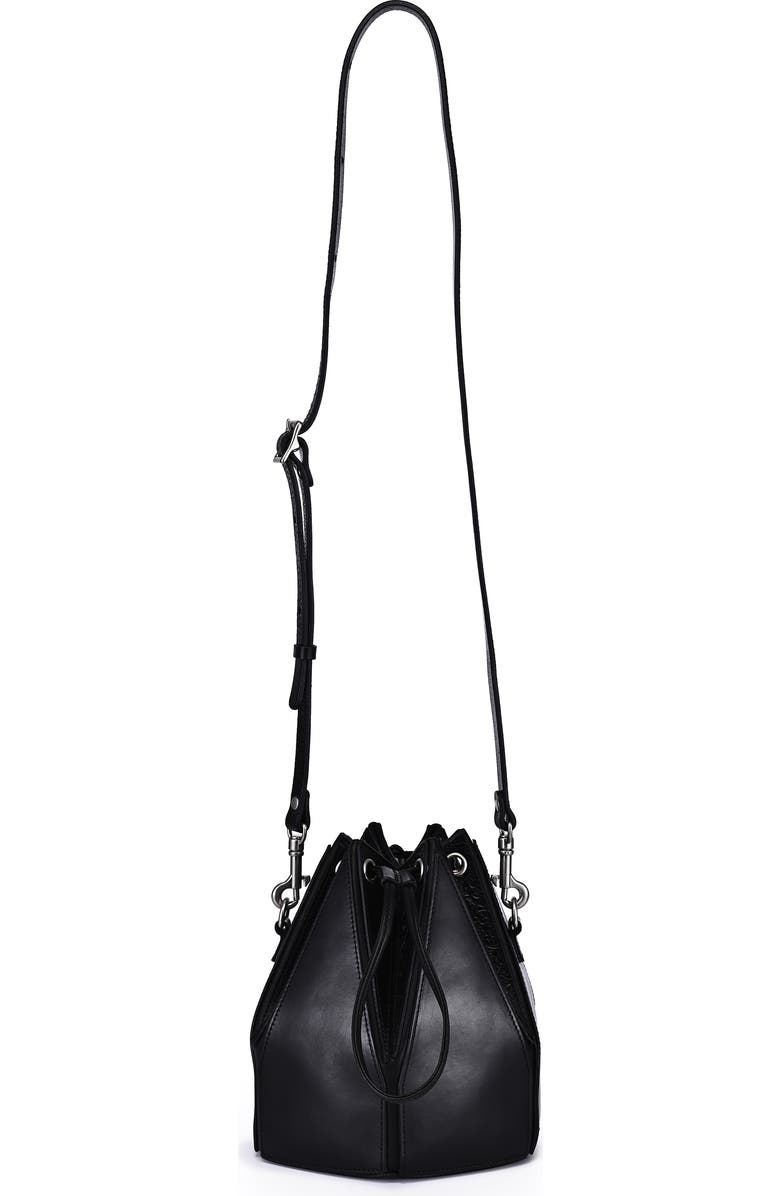 OLD TREND Prism Small Convertible Leather Bucket Crossbody, Alternate, color, Black