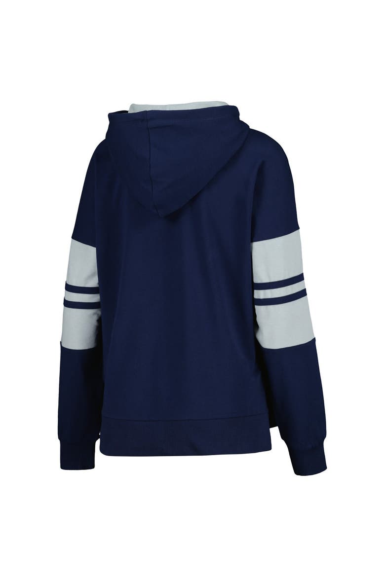 Women's Starter Navy Dallas Cowboys Bump And Run Long Sleeve Hoodie T-Shirt, Alternate, color, Navy