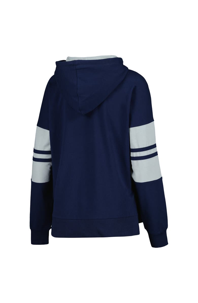 STARTER Women's Starter Navy Dallas Cowboys Bump And Run Long Sleeve Hoodie T-Shirt, Alternate, color, Navy