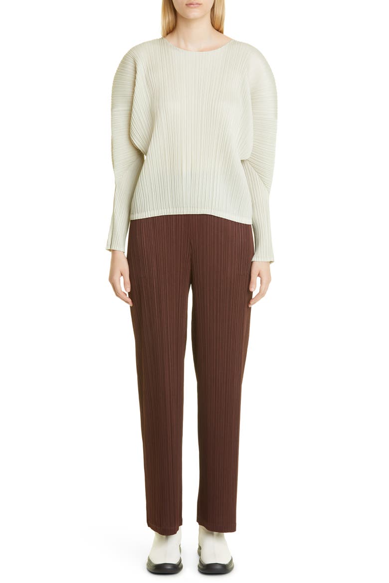 Monthly Colors October Pleated Top, Alternate, color, GREYISH BEIGE