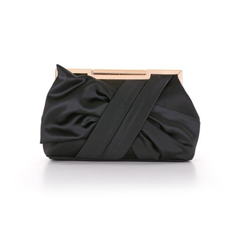 Visvien Satin Tie Pouch Clutch