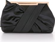 BADGLEY MISCHKA Visvien Satin Tie Pouch Clutch