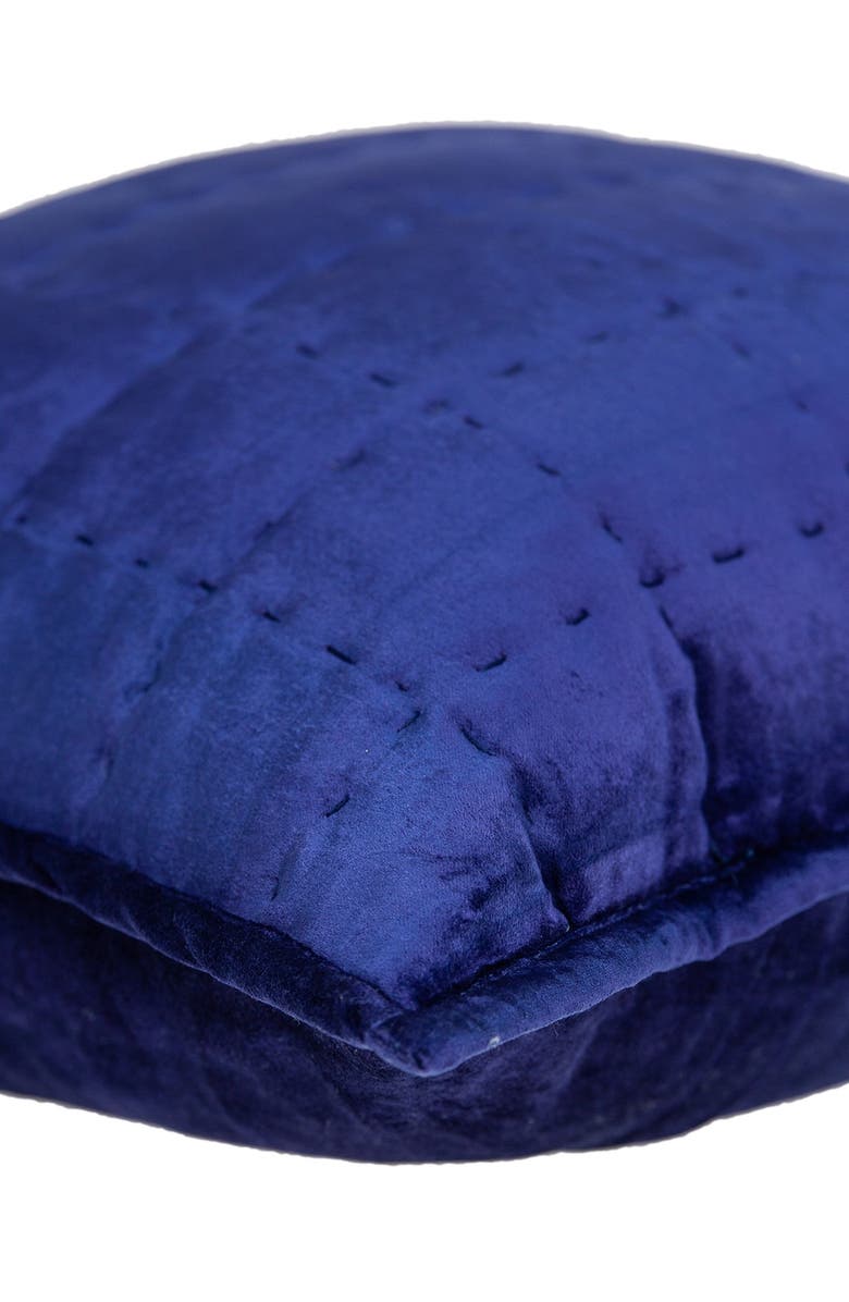 PARKLAND COLLECTION Augusta Transitional Solid Quilted Pillow - 20" x 20" - Royal Blue, Alternate, color, Royal Blue