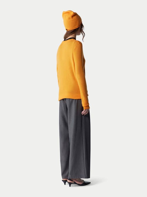 Gobi Mongolian Cashmere Cashmere Hat And Sweater Set In Apricot