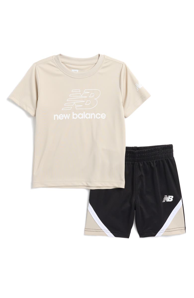 New Balance Kids' Logo Graphic T-Shirt & Shorts Set, Main, color, 
