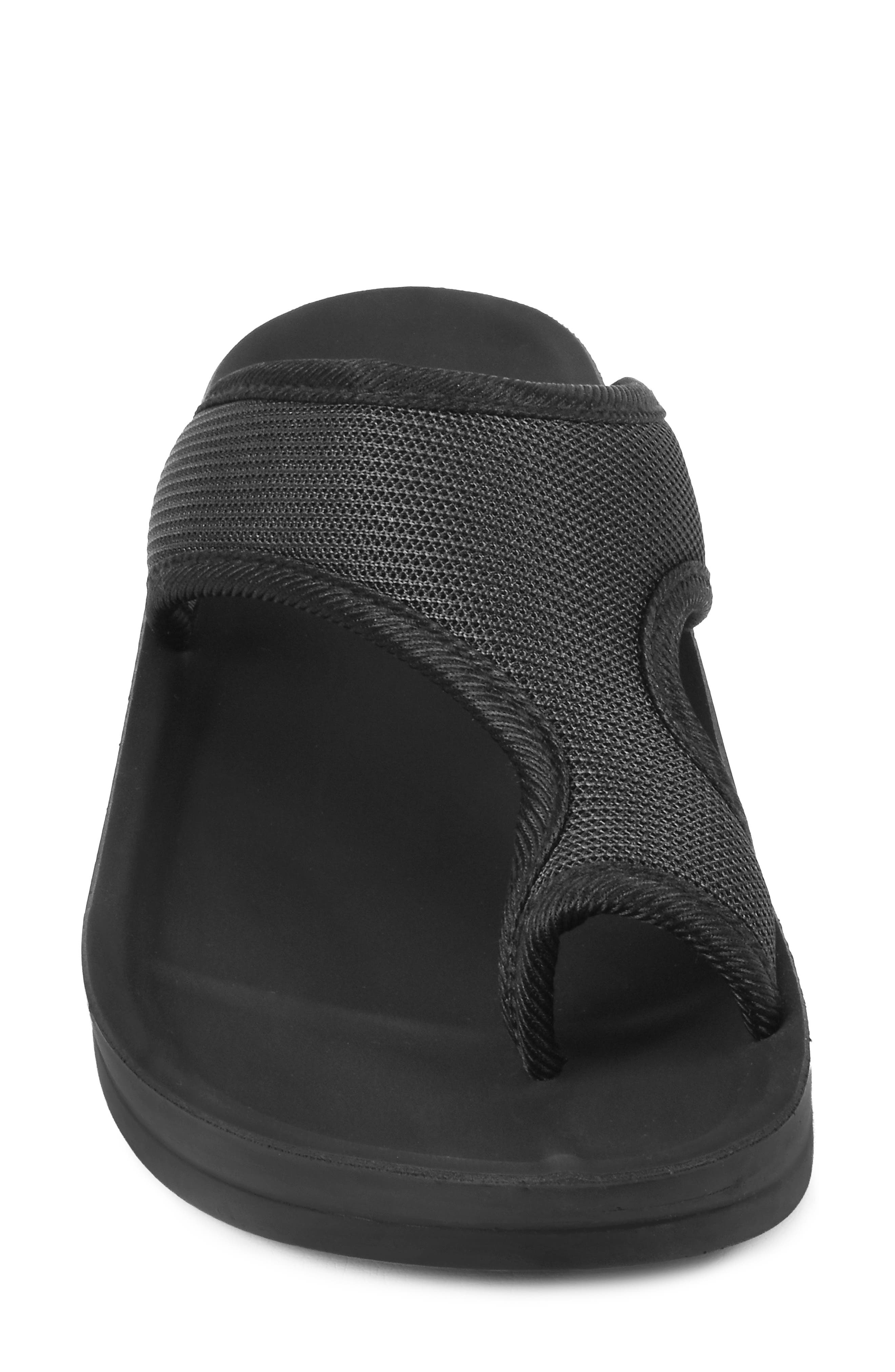Aster Flip Flop, Alternate, color, BLACK