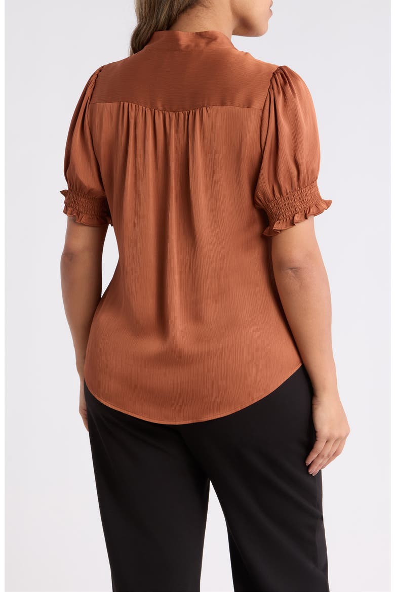 Crinkled Satin Top, Alternate, color, CEDAR SPICE