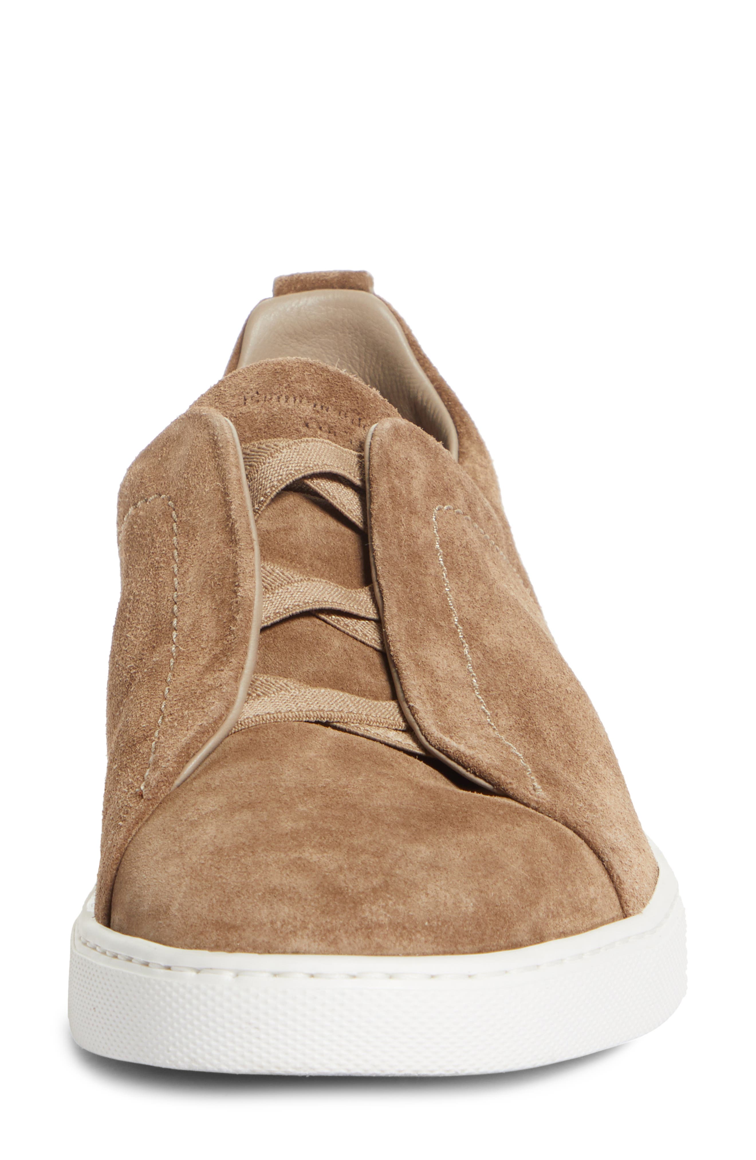 ZEGNA Triple Stitch Suede Slip-On Sneaker, Alternate, color, 