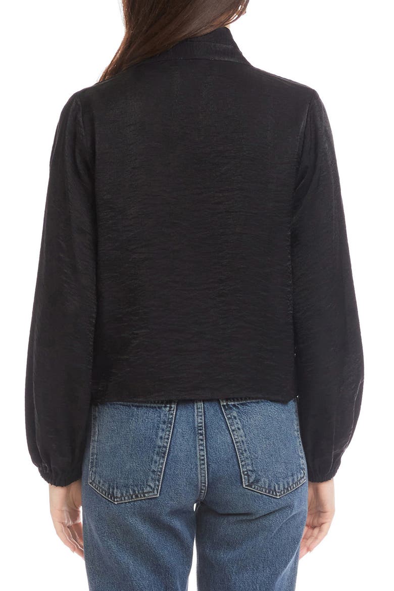 Scarlet Tie Front Top, Alternate, color, BLACK